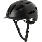 Agu Cit-E - Fietshelm - Unisex - 59-61cm - LED-achterlicht - Direct-Dial - Met klep - 13 Ventilatieopeningen - Zwart