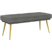 vidaXL Dubbel-laags bank Donkergrijs 120 x 45 x 46 cm fluweel