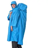 Lowland Backpack Poncho Blue XL