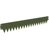 vidaXL Gazonrand 30 st 103 x 15 cm Staal Olijfgroen