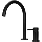 Pure.Sink Luxion 2-gats Mat Zwarte keukenkraan met ronde uitloop PLX2HR-10