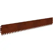 vidaXL Gazonrand 30 st 103 x 15 cm Staal Roestkleurig