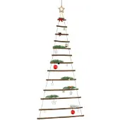 vidaXL Hangende kerstboom met topster 86x180 cm natuurlijke tak