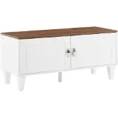 Beliani QUEBEC - Schoenenkast - Wit/Donkerbruin - MDF