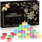 Sonstiges Geurkaarsen adventskalender, kerstkalender, theelichtjes, 24 geuren, 2024