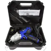 GEKO Boormachine + slagboor, Elektrische slagmoersleutel 1/2 720 Nm, 450W, met toebehoren