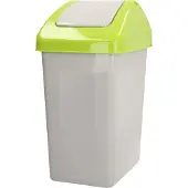 BranQ - Afvalbak 25L met zwenkbaar deksel - Groen- Afval Recycling ECO