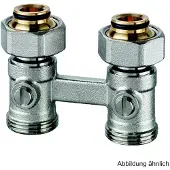 Heimeier IMI Heimeier Vekotrim h-onderblok recht v. radiatoren 2X 3/4" Euroconus 056650000
