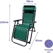 Marbueno Summer 90x66x108 Cm Folding Sunbed Veelkleurig