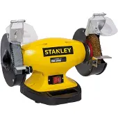 Stanley Werkplaats slijpmachine Polijstmachine 330W Ø150 mm – Schijf korrel 60 + Metaalborstel, Werkplaats slijpen en afschrapen