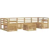 vidaXL Buiten bank set 8 st Wit Massief Acacia Hout
