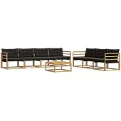 Syfax Buiten bankenset 8 pcs Wit en zwart