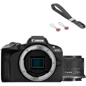 Canon EOS R50 zwart + RF-S 18-45mm + Peak Design Cuff