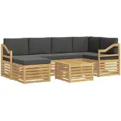 Syfax Buiten bankenset 7 pcs Wit en antracietkleurig Polyester