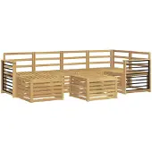 vidaXL Buiten bank set 7 st Wit Polyester