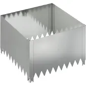 vidaXL Gazonrand 60 x 60 x 35 cm Staal Zilverkleurig