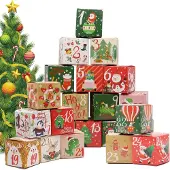 Sonstiges 24 adventskalender, cadeaudoosjes, kerst, doe-het-zelf, 7 cm, bosdierenmotief