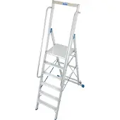 Krause STABILO trap met treden, vrijstaand, met groot platform, 1x6 treden, modelnummer 127761