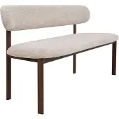 Giga Meubel Eetkamerbank Noor Beige/Walnoot 180cm