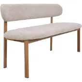 Giga Meubel Eetkamerbank Noor Beige/Naturel 180cm