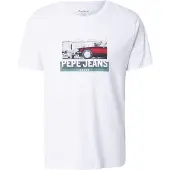 Pepe Jeans Shirt 'PHOTOGRAPHIC' smaragd / rood / zwart / wit