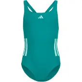 Adidas 3 Stripes C-back Swimsuit Groen,Blauw 13-14 Years Meisje