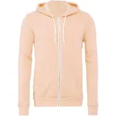 Bella+Canvas Unisex Poly-Cotton Fleece Full-Zip Hoodie CV3739 - Peach - XL