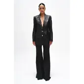 BENU Dames Zwarte Leren Blazer