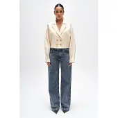 BENU Dames Korte Botergele Blazer