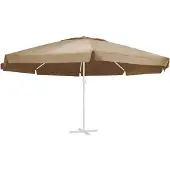 vidaXL Vervangingsdoek voor parasol 610 cm taupe