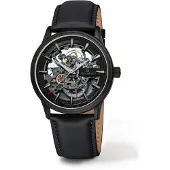 Jean Marcel Herren Armbanduhr Edelstahl geschwärzt Satiniert 24,5cm