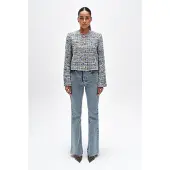 BENU Dames Blauwe Blazer met Gouden Knopen