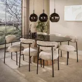 Hoyz Collection - Eetkamertafel Centro - Bruin - 105x215x76 cm