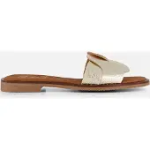 OH MY SANDALS Slippers goud Leer Maat 39