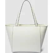 La Fiera Leren Tote Bag in Gebroken Wit