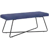 vidaXL Bank Politieblauw 110 x 40 x 45 cm fluweel