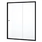 Maxaro Ruby Allure Douchedeur | 160 cm Mat zwart Helder glas Schuifdeur