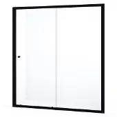 Maxaro Ruby Allure Douchedeur | 170 cm Mat zwart Helder glas Schuifdeur