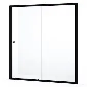 Maxaro Ruby Allure Douchedeur | 185 cm Mat zwart Helder glas Schuifdeur