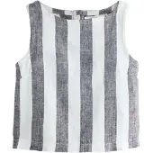 Next Top ecru / donkerblauw