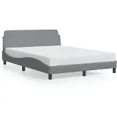 vidaXL Bedframe Dover lichtgrijs 135x190 cm stof