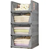 OEM Opbergkasten, inklapbaar design, eenvoudige toegang, grijs