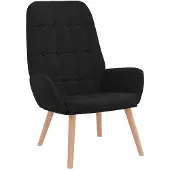 vidaXL Relaxstoel stof zwart