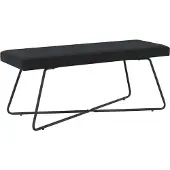 vidaXL Bank Zwart 110 x 40 x 45 cm fluweel