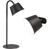 FHL Easy! LED accu-tafellamp Voet, dimbaar zandzwart, zwart, Slaapkamer, metaal, Modern
