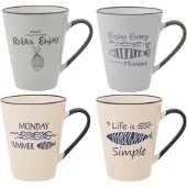 COSY&TRENDY Cosy & Trendy Pesci Beker 30cl D8,7xh10,5cm 4 Types