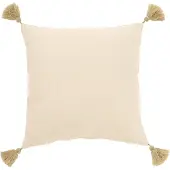 J-Line Cushion Sea Stars+Tassels Cotton Cream/Beige