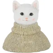 J-Line figuur Kat - polyresin - groen/wit