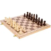 Engelhart Schaakspel Opklapbaar – 32-delig – Walnoot & Esdoornhout – Luxe Bord met Coördinaten – Koning hoogte 90 mm –