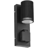 LINDBY Buitenverlichting , Enerio, dimbare, Zwart, Aluminium, Modern